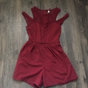 Maroon Romper